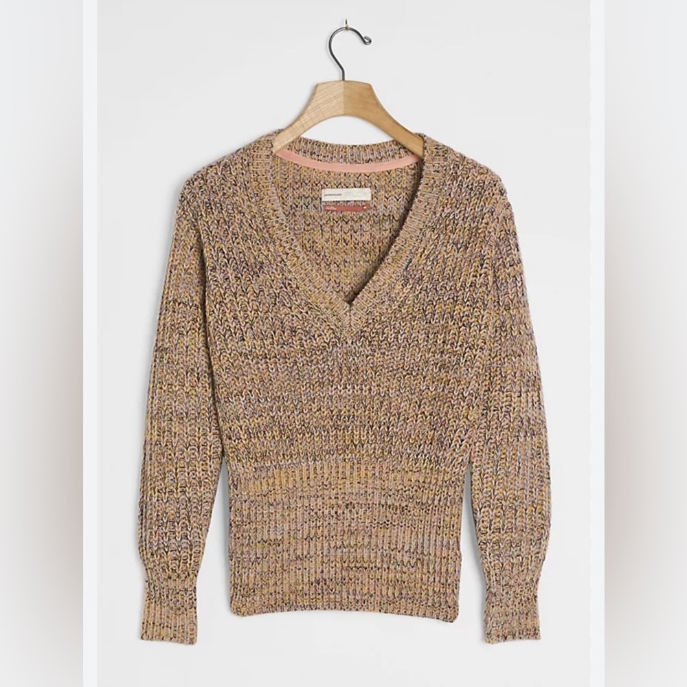 Pilcro Marika V-Neck Sweater Anthropologie Size Medium